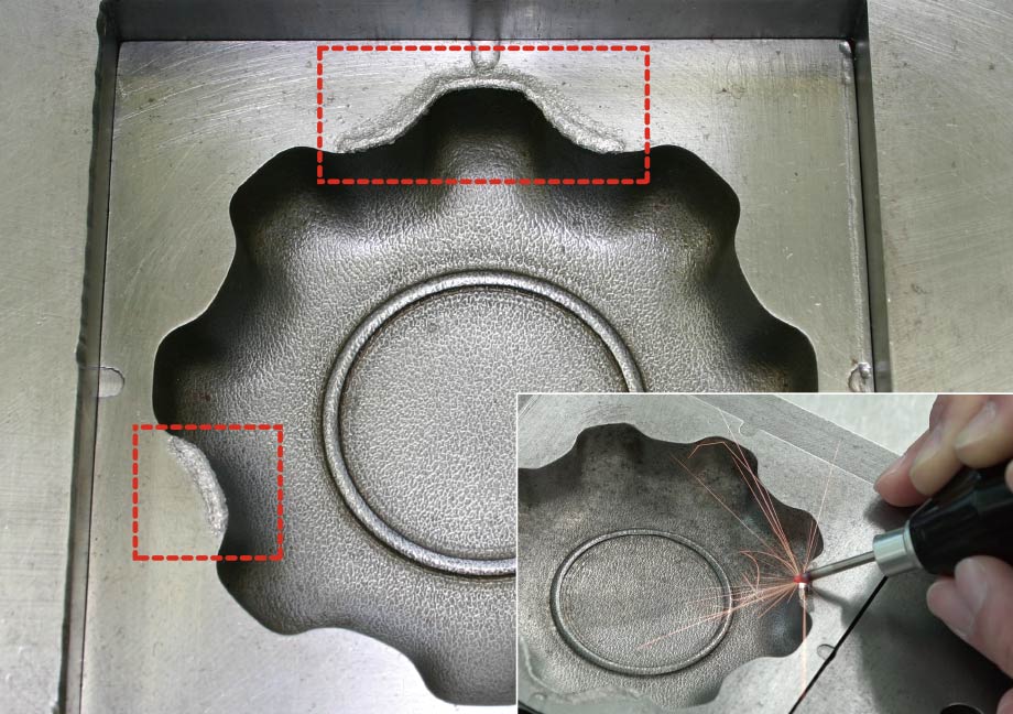 プラスチック成形金型の肉盛事例<